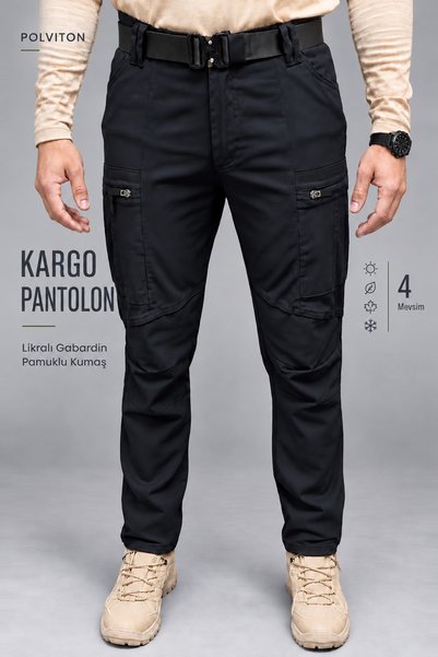 Polviton Men's Cargo Pants Tactical Side Pocketed