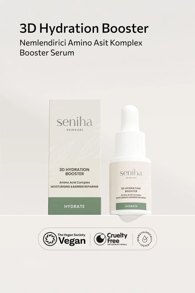 Seniha Skincare 3D Hydration Booster 15 ML I Nemlendirici Amino Asit Kompleks I Dolgunlaştıcı Serum I Tüm Cilt Tipleri