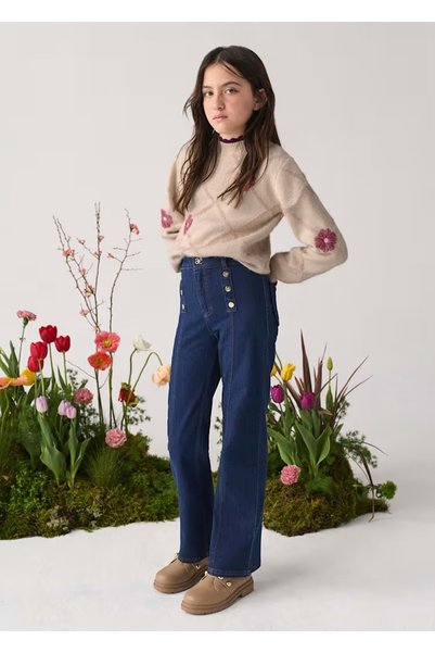 MAYORAL Abel & Lula Girls' Jeans Petrol Blue