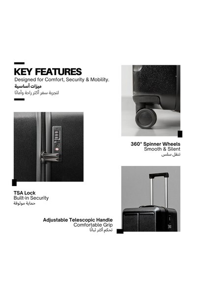 Tereplus FLIEGER 3-Piece Trunk-Style Luggage Set (20/24/28"), TSA Lock & Spinner Wheels Suitecase