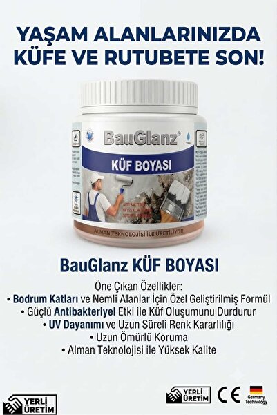 Dekomir Bauglanz Profesyonel Anti-Mold Küf ve Rutubet Önleyici Boya 1.5 kg