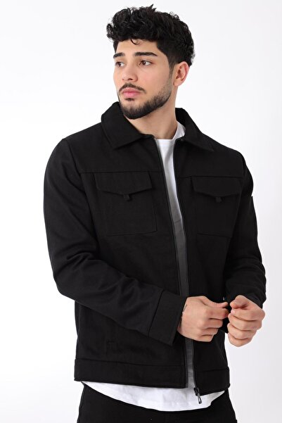 Stilkombin Comfortable Linen Seasonal Coat with Chest Flap Pldp 2949_60292