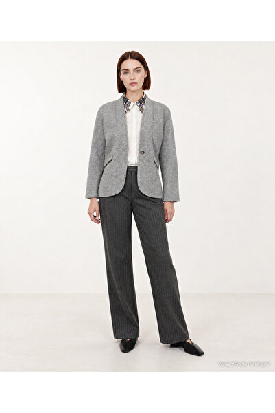 Yargıcı Regular V-Neck Long Sleeve Jacket