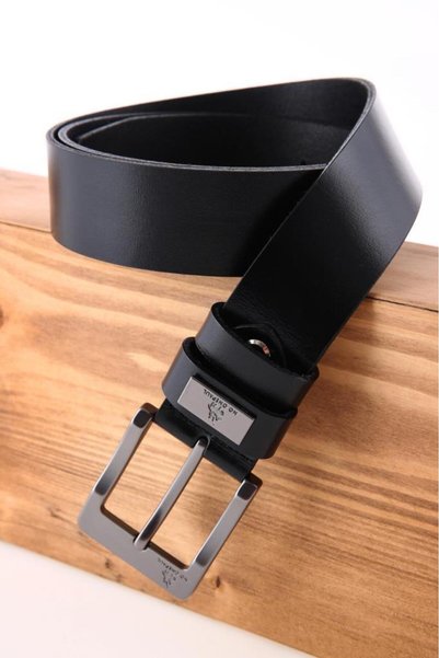 NO.ONEPAUL Genuine Leather Men's Belt with Metal Buckle