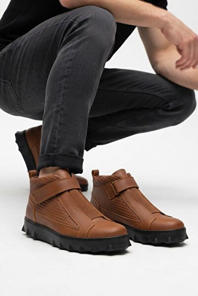 Zerenyus Pyramid Premium Long Velcro Men's Boots Brown