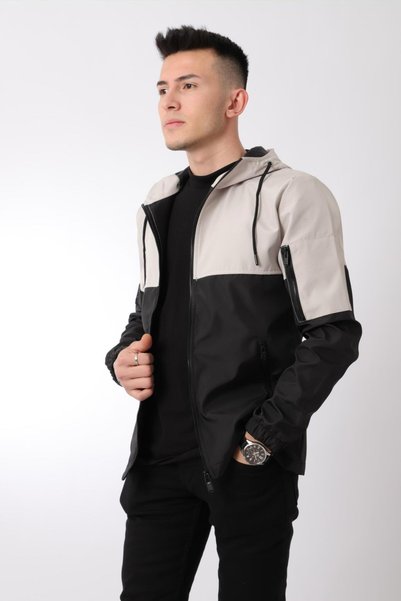 Stilkombin Stil Kombin Black Parçalı Kapüşonlu Mevsimlik Mont Pldp 2907