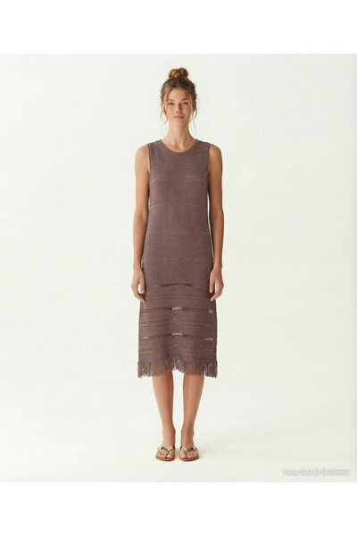 Yargıcı Loose Crew Neck Sleeveless Dress