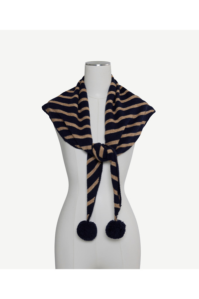 Yargıcı Striped Triangle Shoulder Scarf