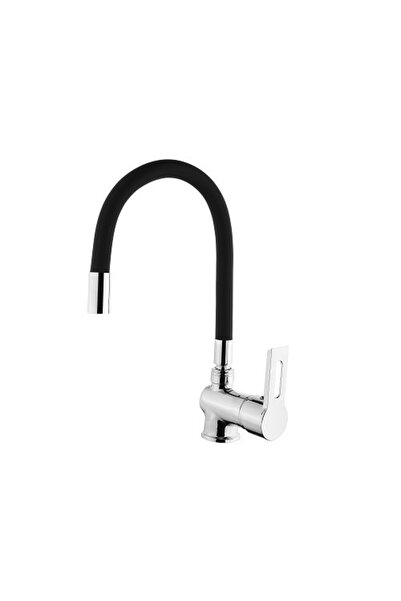 Vilas Defne Flexible Black Spiral Kitchen Sink Faucet