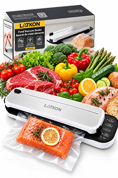 LATKON Aparat de vidat alimente VS115Lite Latkon® 115W, vacuum sealer pentru ...