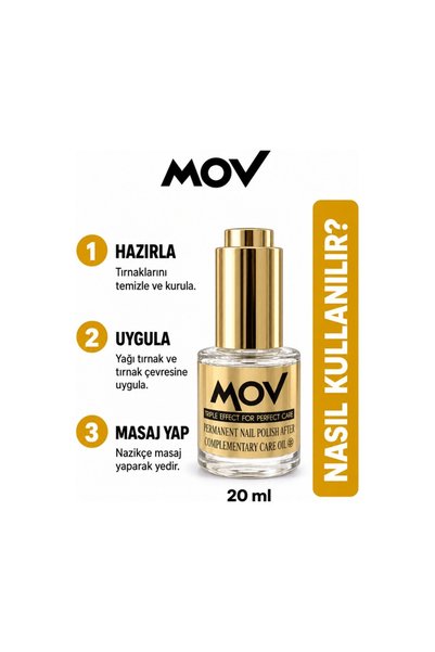 MOV Kalıcı Oje Ve Protez Tırnak Sonrası Tamamlayıcı Bakım Yağı 20 ml