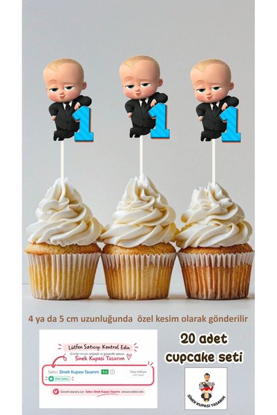 Sinek Kupası Tasarım Patron Baby 1 Year Old Themed Concept Toothpick Cupcake ...