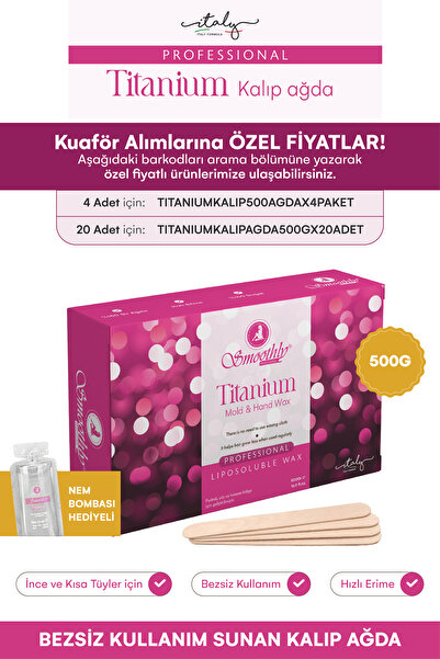 Smoothly 500 G. Titanium Kalıp Ağda Pudralı SİR Ağda El Ağdası KUAFÖR AĞDASI ...