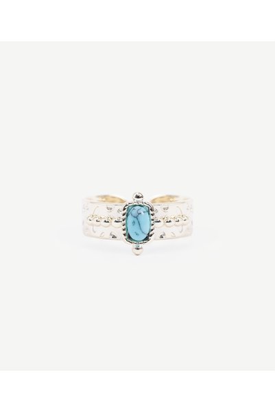Yargıcı Natural Stone Detailed Adjustable Ring