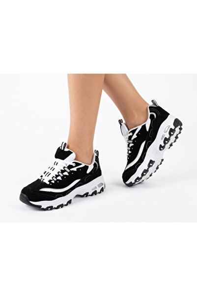 NHA 0049 SİYAH kadın sneaker günlük spor rahat taban spor ayakkabı