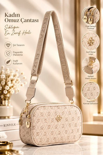 Newish Polo Women's Shoulder and Crossbody Bag with 2 Compartments, Daily Sty...