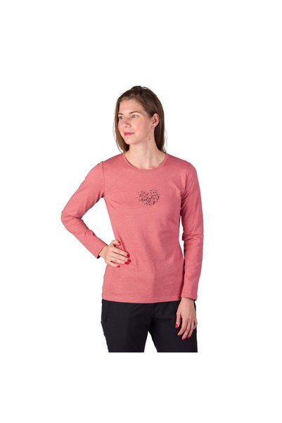 NORTHFINDER NUUTTI – tricou din bumbac organic de drumeție pentru femei, Roz