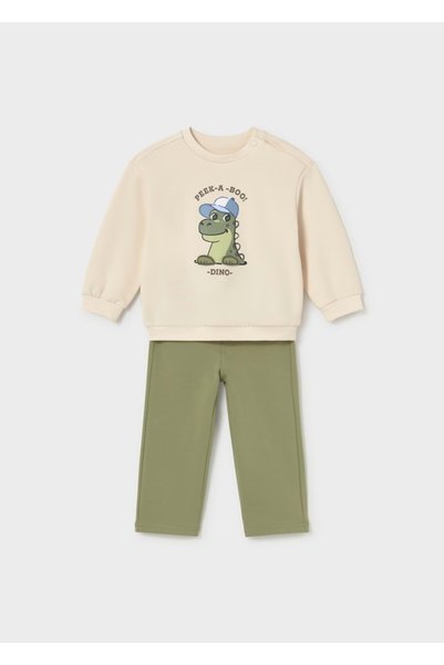 MAYORAL Baby Boy 1-4 Years Old Pants-Sweatshirt Double Set Green