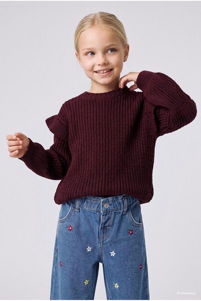 DeFacto Crew Neck Knitwear Basic Sweater Baby Girl F2627A526Wn