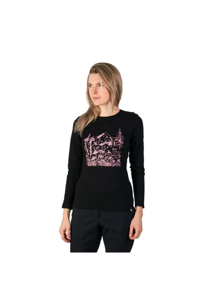 NORTHFINDER MAYT – tricou din bumbac organic de drumeție pentru femei, Negru
