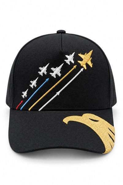 Port Turkish Air Force Aircraft and Eagle Embroidered Hat
