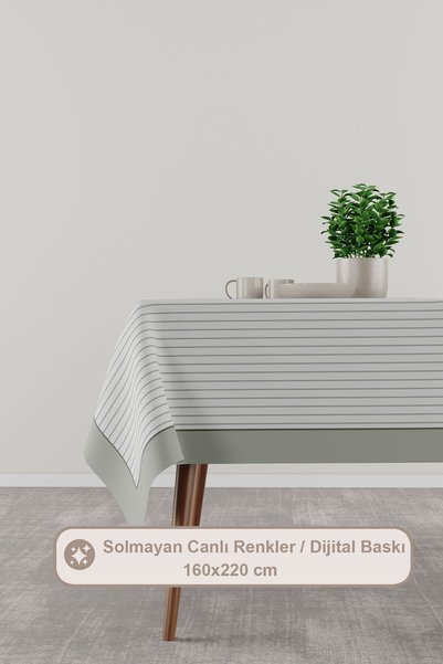 Elart Lara Tablecloth Digital Printed (160X220 cm) Green