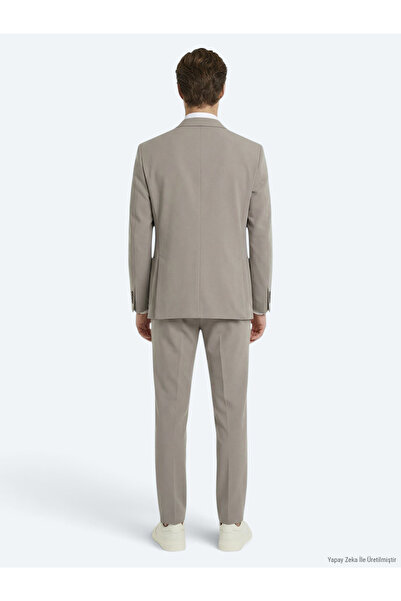Kip Light Brown Plain Modern Fit Suit