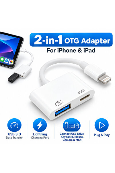 Staryon Adaptor OTG 2 in 1 Lightning la USB 3.0 Staryon, port incarcare, iPho...