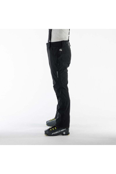 NORTHFINDER Pantaloni de schi softshell de iarnă pentru bărbați cu bretele LOXLEY negri