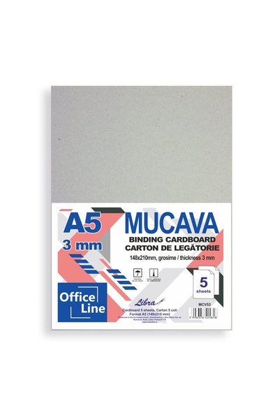 Libra Binding board / Cardboard A5 3 mm thick set of 5 sheets