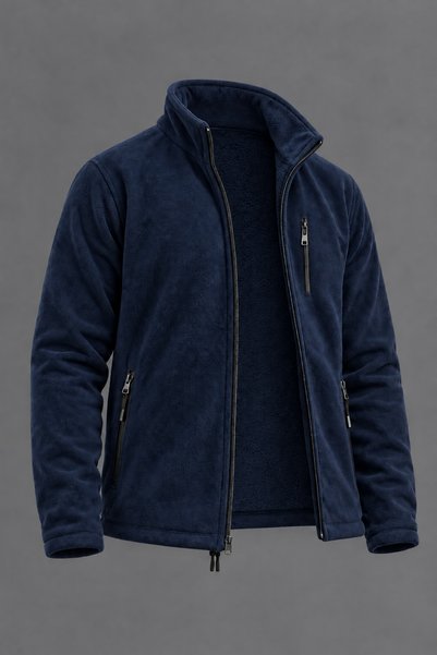 DAMGA JEANS Muška jakna sa zatvaračem, dnevna, premium, udobna, tamnoplava od...