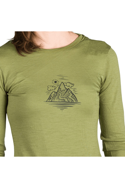 NORTHFINDER Tricou cu mânecă lungă pentru femei TR-6031OR din amestec de meri...