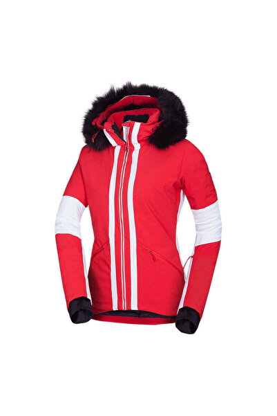 NORTHFINDER Geacă de schi softshell izolată pentru femei ZELLA roșu-alb