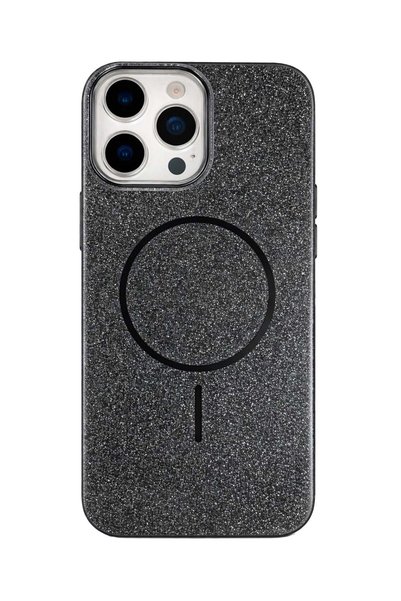 Vissona iPhone 15 Pro Max Kılıf – MagSafe Uyumlu – Simli Lüks Silikon Telefon...