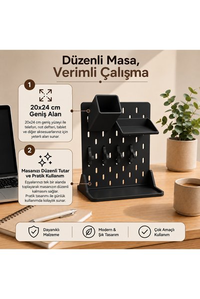 Basart Modüler Pegboard Masaüstü Düzenleyici Organizer Panel Seti – Kalemlik,...