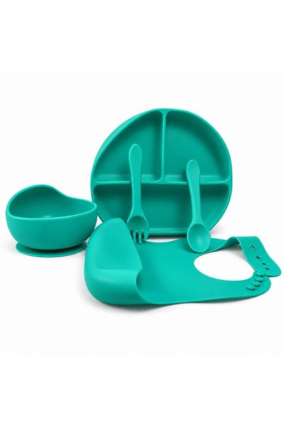 Flippy Set Diversificare pentru Bebelusi si Copii, Flippy, Silicon, Baveta Re...