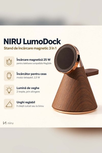 Niru Stand de încărcare magnetic 3 în 1 – LumoDock