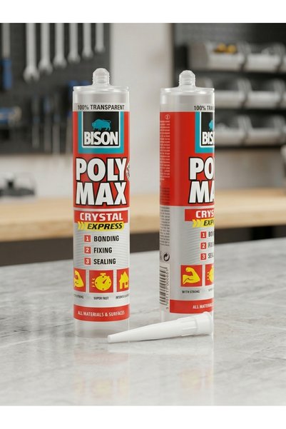 Bison 2 pieces of "Bison Poly Max Express" silicone, transparent, made in the...