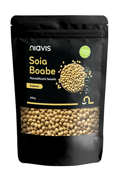 Niavis Boabe Bio de soia, 500 g,