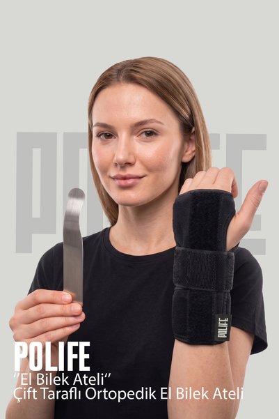 POLIFE Double-Sided Hand Wrist Splint Steel Support Wrist Joint Pain Relief Right&Left Compatible Adjustable