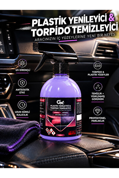 GxGlossix Premium Plastik Yenileyici/Torpido temizleyici 500 ml Vanilya kokulu