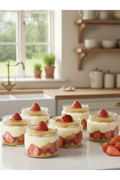 Milea 6-Piece Magnolia Glass Magnolia Pudding Colorful Lidded Dessert Cup Bow...