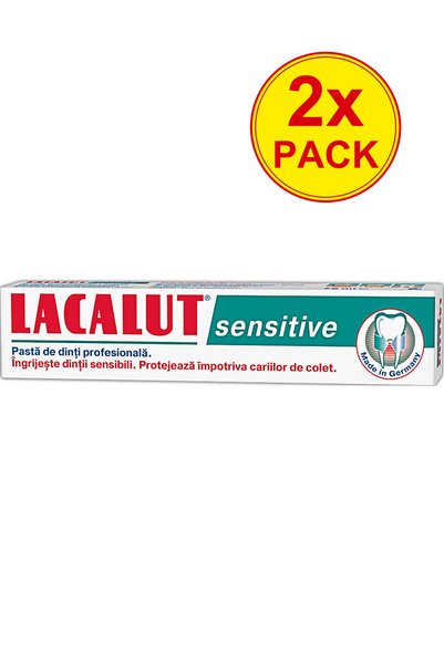 lacalut 2x PACK Sensitive Toothpaste, 75 ml