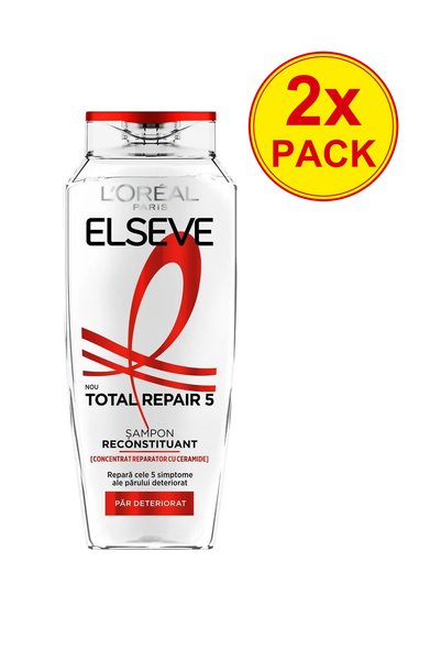 L'Oreal Paris Διπλή συσκευασία Elseve Total Repair 5 Σαμπουάν για ταλαιπωρημέ...