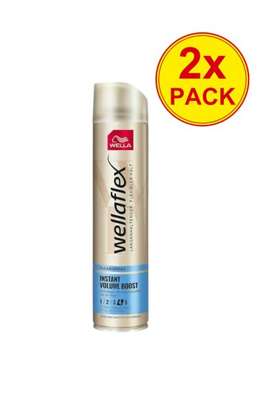 Wella 2x Συσκευασία Fixativ Wellaflex Άμεσος Όγκος 4/5, 250 ml
