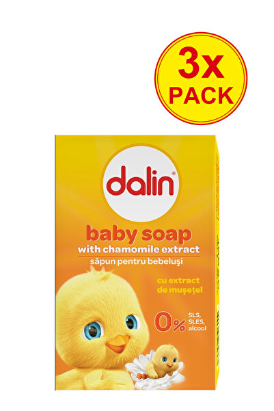 Dalin Pachet de 3 săpunuri solide cu mușețel, 100 g