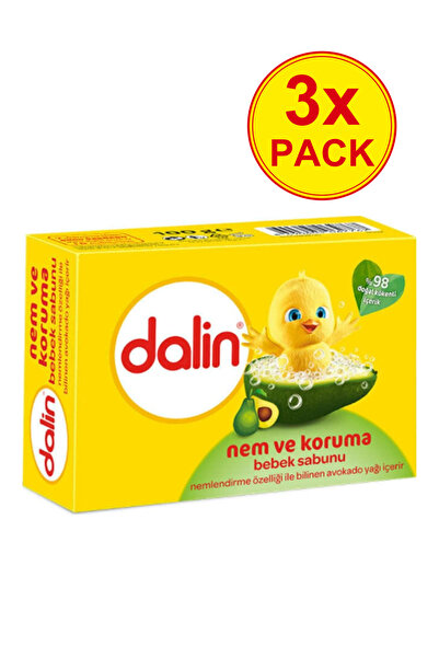 Dalin Pachet de 3 Săpunuri pentru bebeluși pentru hidratare și protecție 100 g