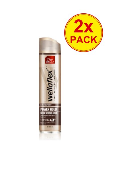 Wella 2x Συσκευασία Fixativ Wellaflex Extreme Hold 6 Απόλυτο Κράτημα, 250 ml
