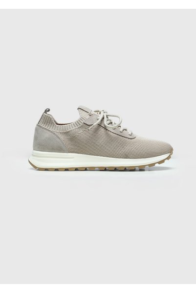 Ramsey Beige Knitted Sneakers