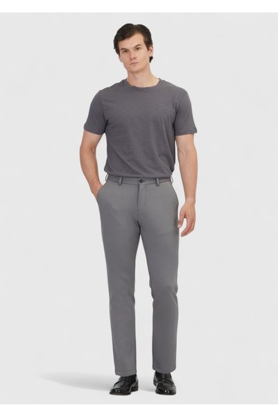 Ramsey Antrasit Düz Örme Jogging Fit Casual Pantolon